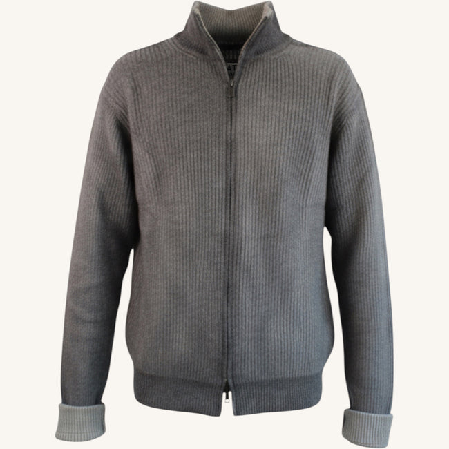 Tie-dye cashmere full-zip sweater