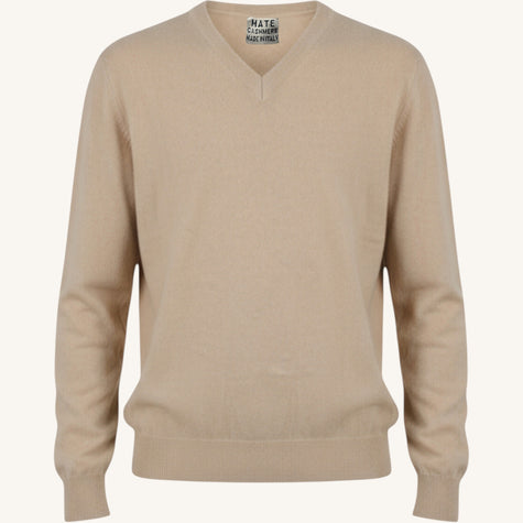 Maglione con scollo a v in cashmere