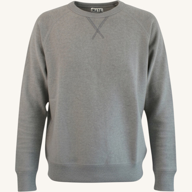 Felpa girocollo in tessuto cashmere cotone