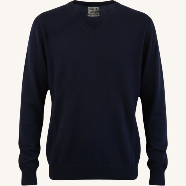 Maglione con scollo a v in cashmere