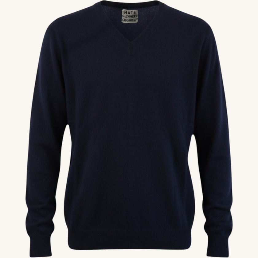 Maglione con scollo a v in cashmere