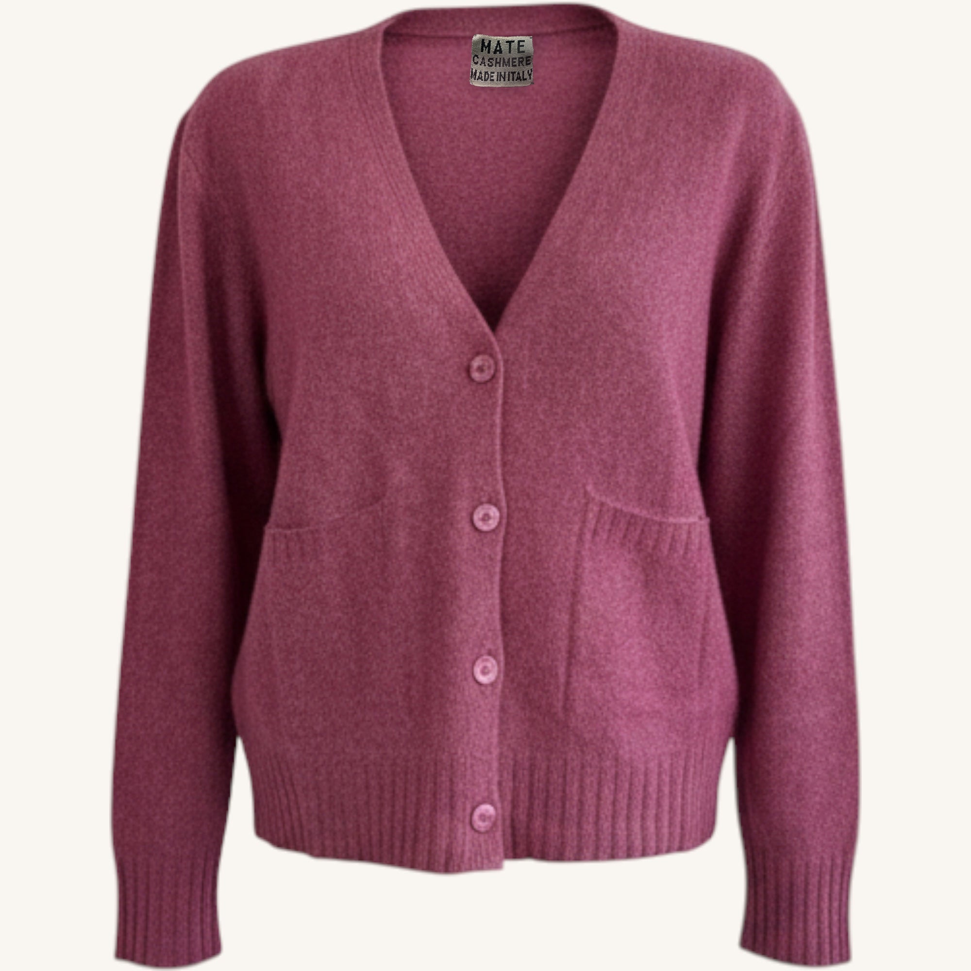 Spray-print button-down cardigan