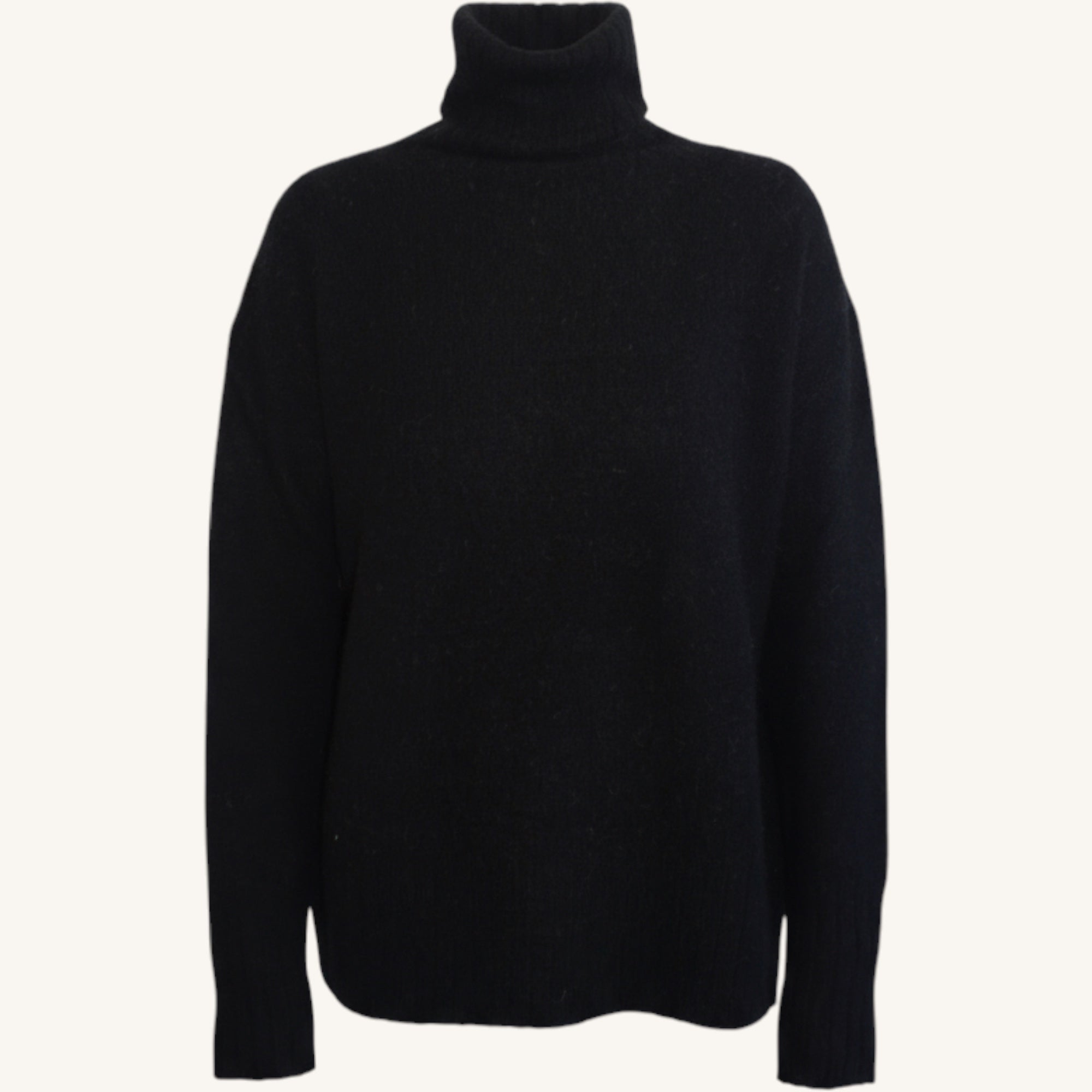 Felted-effect cashmere turtleneck sweater