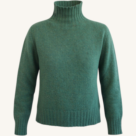 Collo alto melange con spacchi laterali