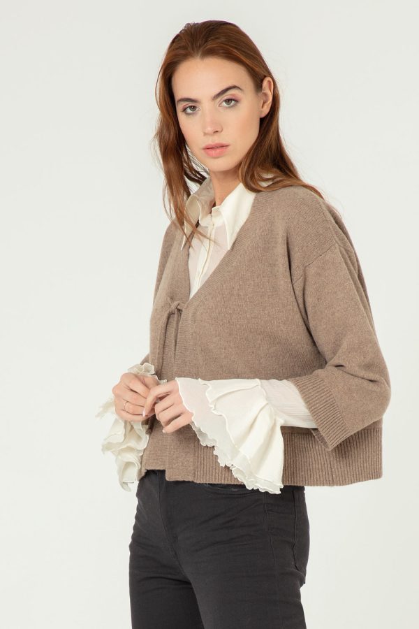 giacca in cashmere rigenerato con nastro corda 2