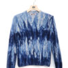 Maglione Tie Dye Pelliccia Blu 4140