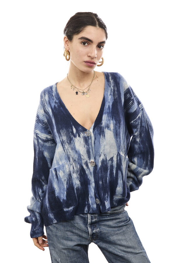 Tiedye Cardigan Blu